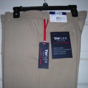 NWT TOMMY HILFIGER  tan khaki men's SLACKS,  Sz. 38 W X 32 L